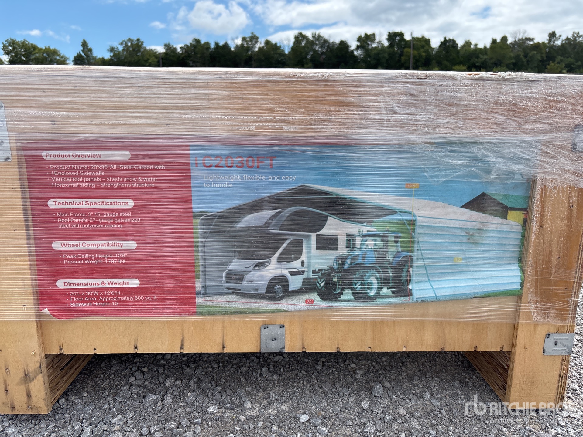 2026 SDLC2030FT 20 ft x 30 ft Carport (Unused)
