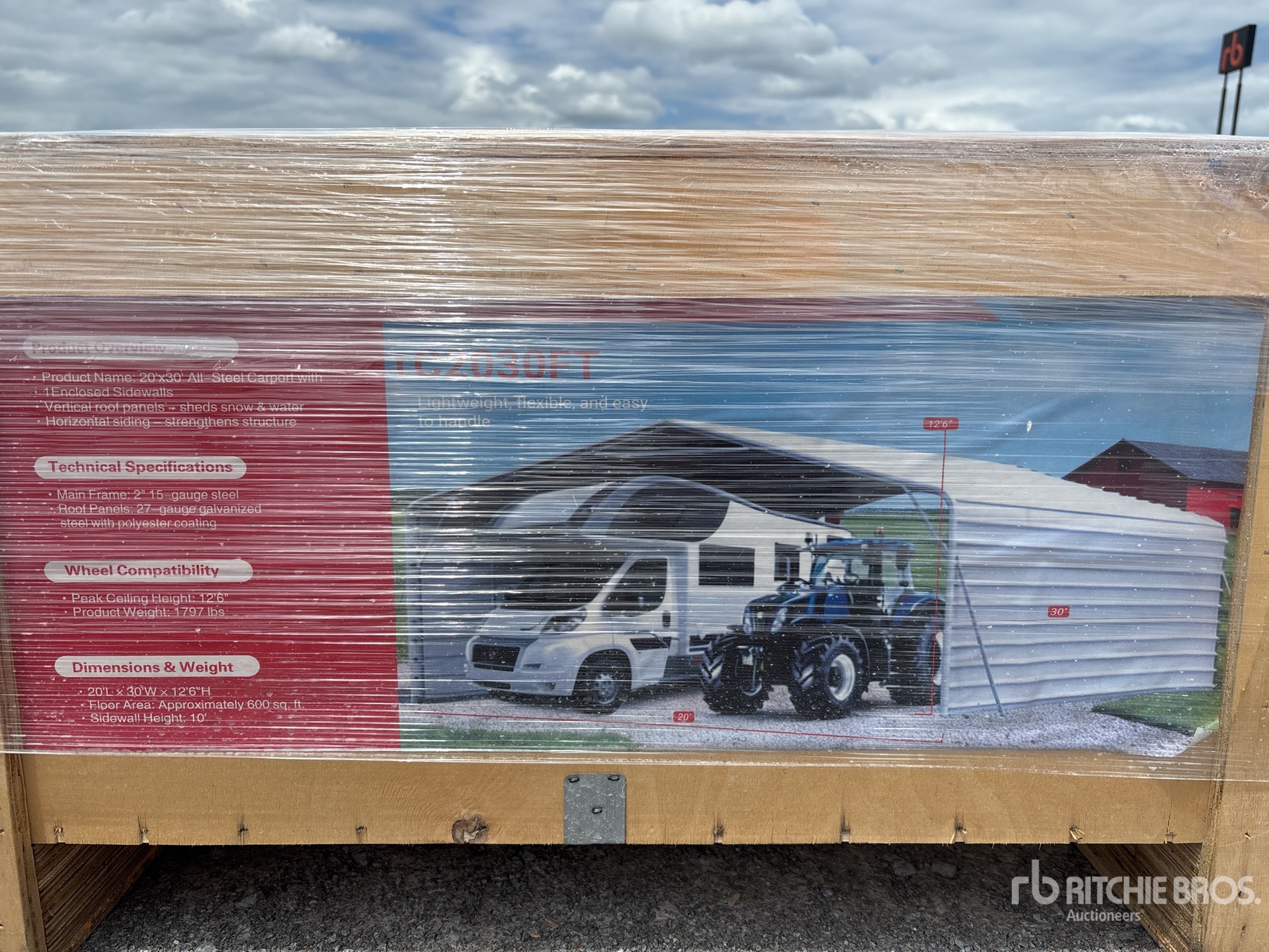 2026 SDLC2030FT 20 ft x 30 ft 20 ft x 30 ft Carport (Unused)