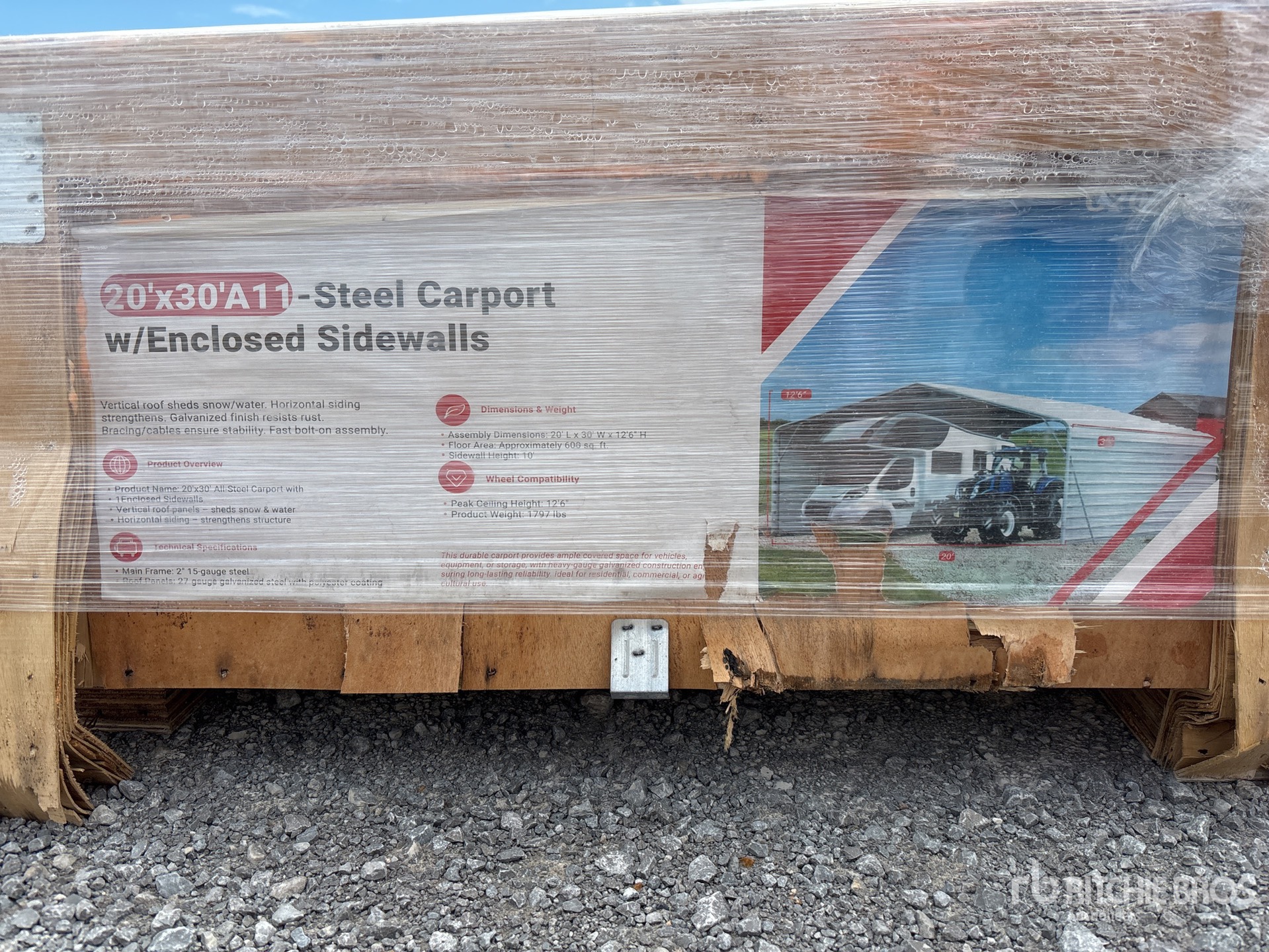 2026 SDLC2030FT 20 ft x 30 ft 20 ft x 30 ft Carport (Unused)