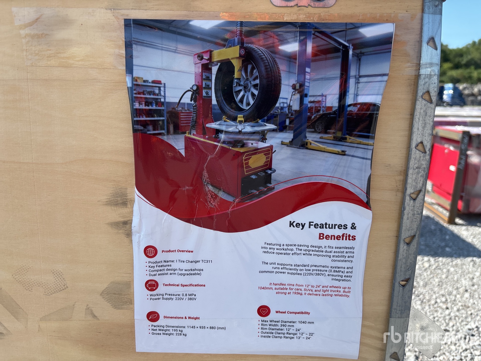 2026 TC-RED Tire Changer (Unused)