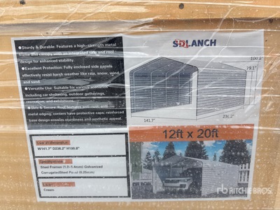 2026 SDLC1220 12 ft x 20 ft 12 ft x 20 ft Abri d'Auto (Unused)