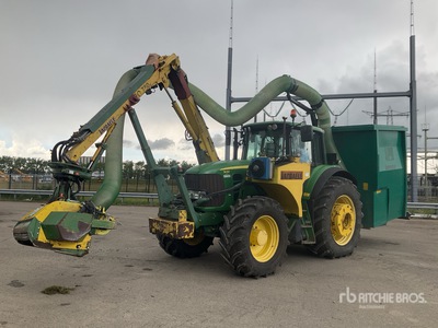 John Deere 7430 w/ Vandaele ZHK Mower Allradtraktor