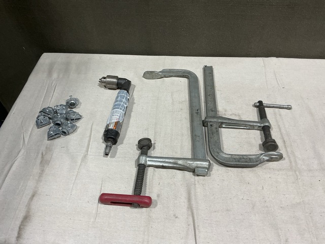 (12) F-Clamps, (750) Duplex Cable Connectors & Assorted Items