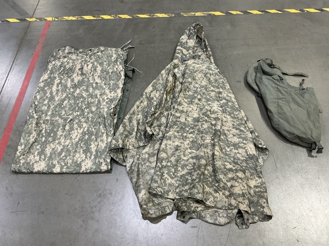 (20) Tarpaulins, (31) Wet Weather Ponchos & Assorted Items