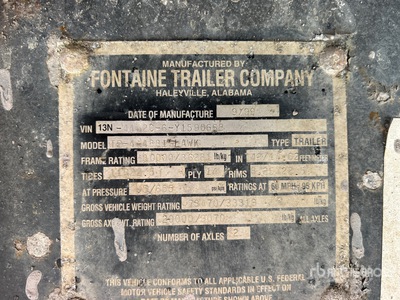 2000 Fontaine FTW58053L T/A フラットベッドトレーラー