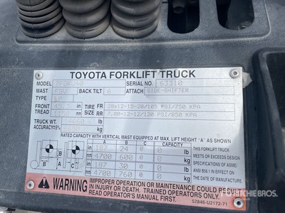 2018 Toyota Forklift