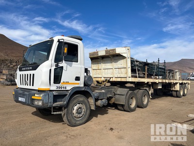 2007 Astra HD8 64.38T 6x4 W/ T/A flatbed trailer T/A Sleeper Truck Tractor