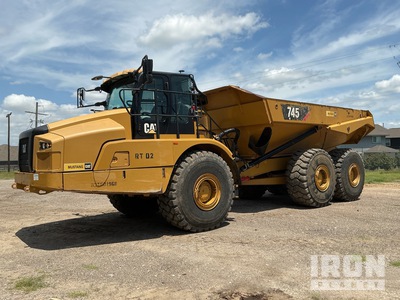 2019 Cat 745 Kiepwagen met knikbesturing