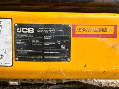 2019 JCB JS220X Tracked Excavator
