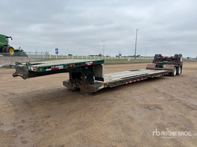 2008 Trail King T/A 30 ft Extendable Double Drop Removable Gooseneck Lowboy Trailer