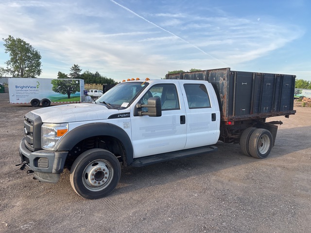 2016 Ford F-450 XL 4x2 Crew Cab Flatbed Dump Truck 2016 Ford F-450 XL 4x2 Crew Cab Flatbed Dump Truck
