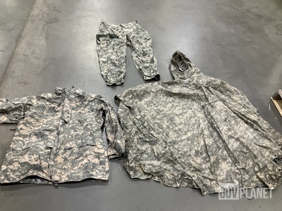 (25) Wet Weather Ponchos, (3) Cold Weather Parkas & Assorted Items