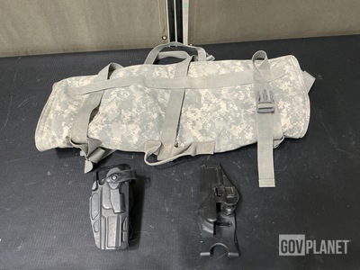 (48) Holsters (31) Assault Panels, (5) Barrel Cases & Assorted Items