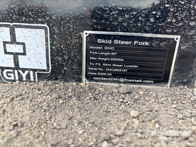 2026 GIYI GY-DHC 59 in Skid Steer Forks (Unused)