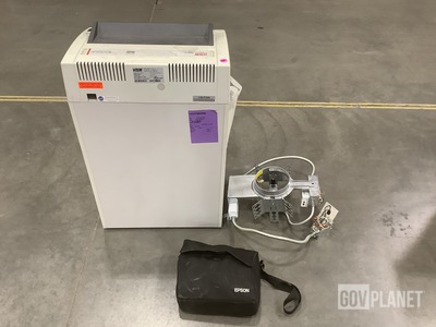 (2) Shredders, (1) LCD Projector & Assorted Items