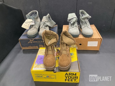 (17) Pairs of Combat Boots & (13) Pairs of Women's Safety Boots