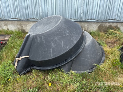 Quantity of (2) 9 in Poly Hopper