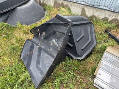 Quantity of (3) 9 in Poly Hopper