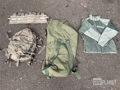 (38) Assault Packs, (3) Men’s Coats, (12) Jackets & Assorted Items