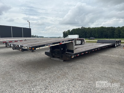 2005 Trail King TK80MED 60840 lb T/A 49.5 ft Extendable Double Drop Removable Gooseneck Lowboy Trailer