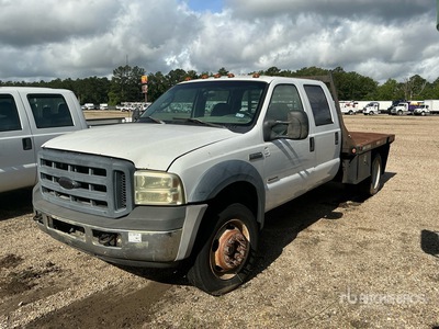 2007 Ford F 550 4x4 Crew Cab Flatbed Truck (Inoperable)