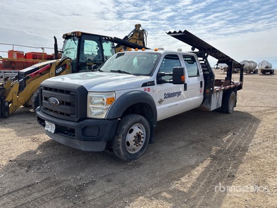 2012 Ford F-550 XL 4x4 Crew Cab Flatbed Truck (Inoperable)