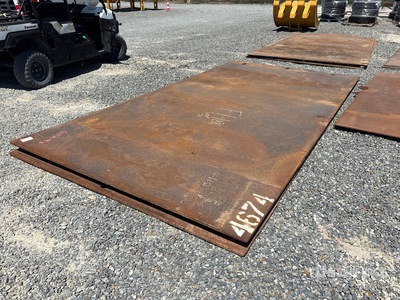 Quantity of (4) 8 ft x 15 ft Steel Plates