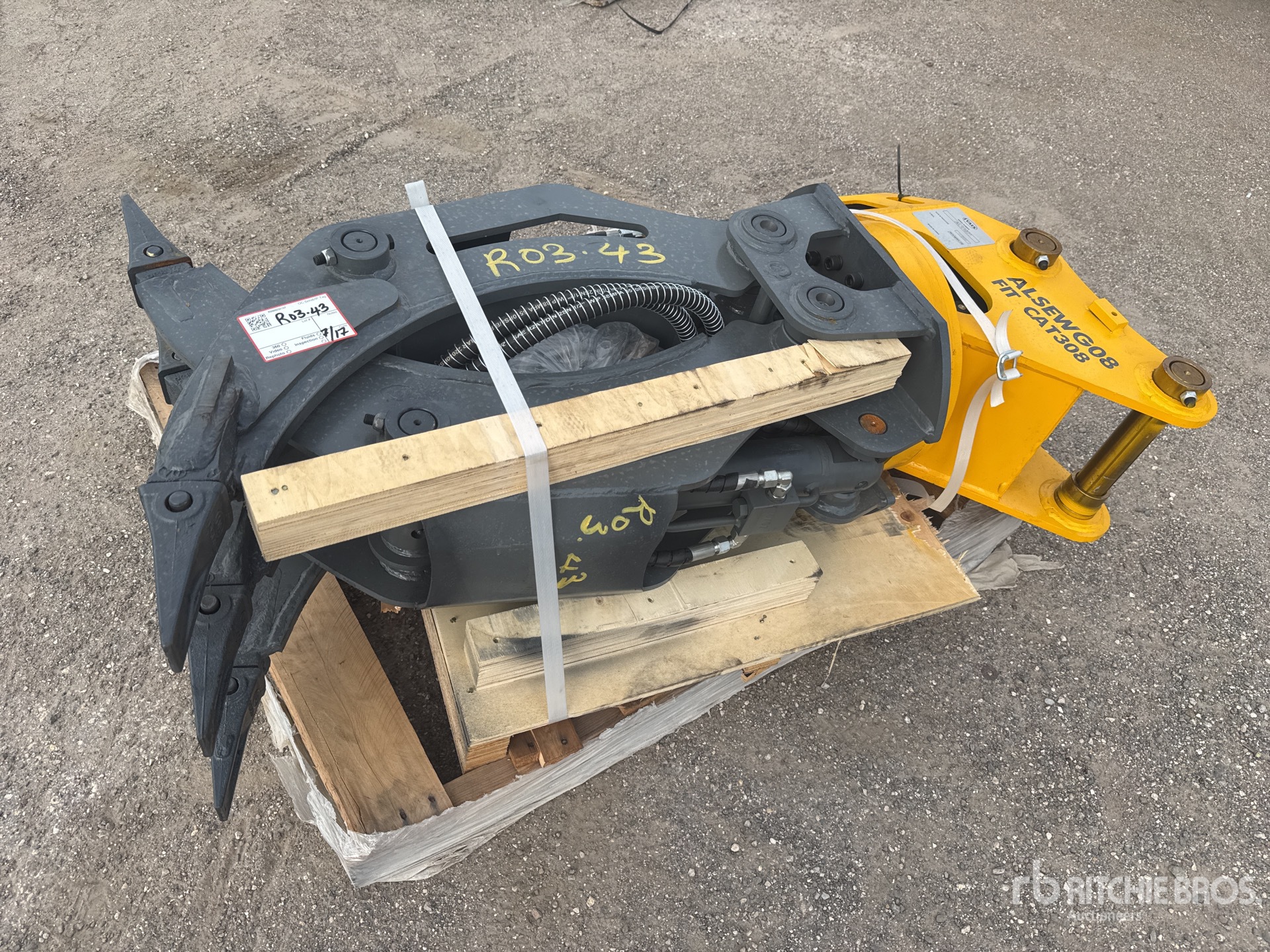 2026 LYALS ALSEWG08 18 in Excavator Grapple - Fits Cat 308 (Unused)