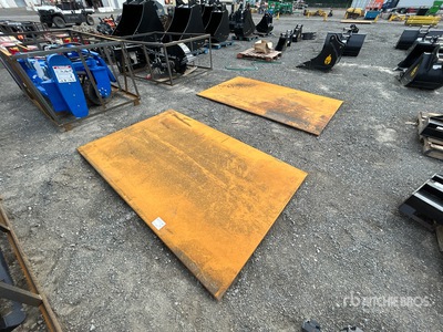 2026 AGT 5ft x 8ft 5 ft x 5 ft Qty of 2 Stahlplatten (Unused)