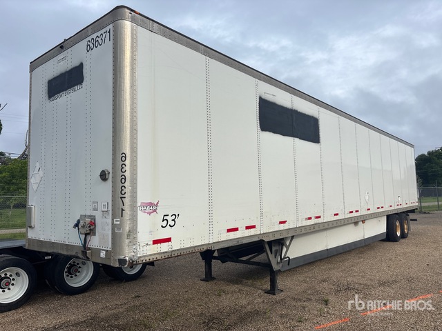 2016 Wabash DVCVHPC 53 ft x 102 in T/A Van Trailer
