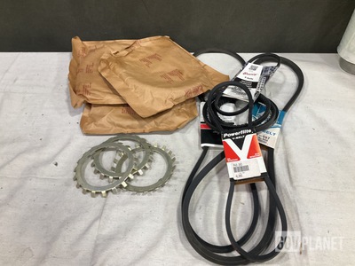 (20) Hose Assemblies, (28) Key Washers, (59) Assorted Belts & Assorted Items