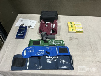 (3) Sphygmomanometer Cuff Sets, (1) Flow Calibrator & Assorted Items
