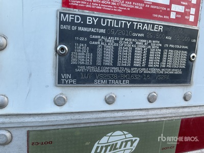 2011 Utility 53 ft T/A Refrigerated Trailer