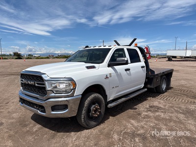 2019 Ram 3500 4x4 Crew Cab شاحنة مسطحة