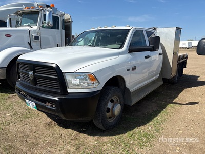 2012 Ram 3500 4x4 Crew Cab Flatbed Truck (Inoperable)