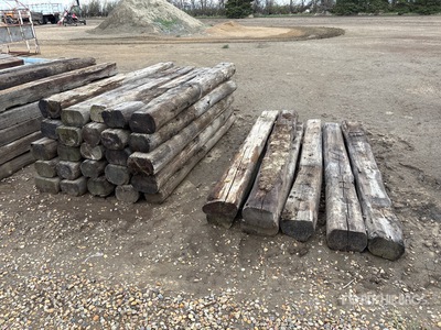 Quantity of (32) 8 ft Railroad Ties
