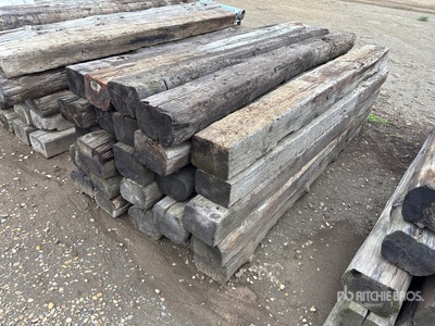 Quantity of (25) 8 ft Railroad Ties