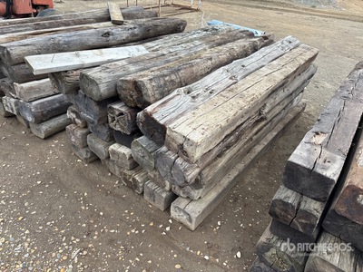 Quantity of (25) 8 ft Railroad Ties
