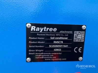 2026 Raytree RMSC78 78 in Skid Steer Power Rake (Unused)