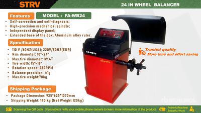 2025 STARVOX FA-WB24 24 In Wheel Balancer (Unused)