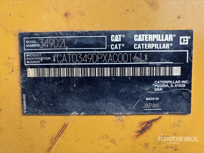 2015 Cat 349DL series II Tracked Excavator