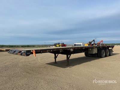 2014 Lode King 48 ft Tri/A Flatbed Remorque pour champ pétrolifère