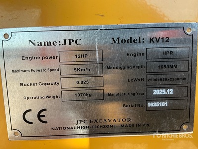 2025 JPC KV12 Minigraafmachine