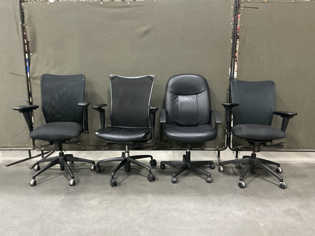 (4) Assorted Office Chairs