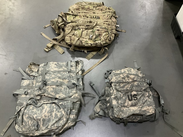 (11) Large Field Pack Sets, (4) Rifleman Sets & Assorted Items