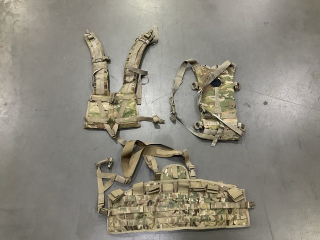 (18) Tactical Assault Panels, (95) Hydration System Carriers & Assorted Items