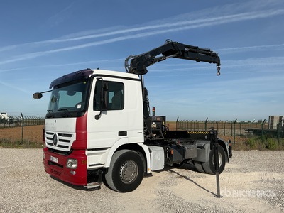 2007 Hiab 166E-5 Hipro 5900 kg Knuckle Boom on 2007 Mercedes-Benz Actros 1841LS 4x2 Truck Tractor w/Crane