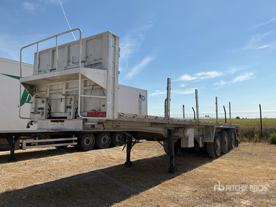 1992 Benalu FFT34C Tri/A Tipping Remolque caja abierta