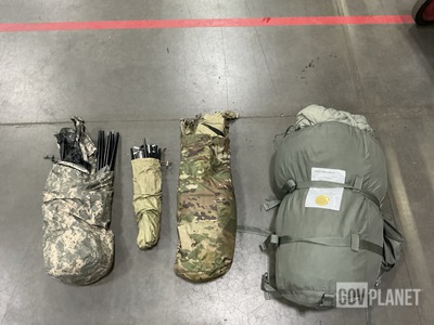 (9) Modular Sleeping Bag Systems, (2) Litefighter Shelters & Assorted Items