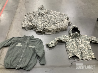 (4) Extreme Cold Weather Parka Liners, (5) Wet Weather Jackets & Assorted Items